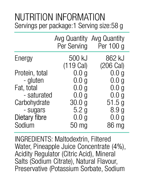 PURE Fluid Energy Gel - Pineapple - 8 Pack