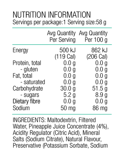 PURE Fluid Energy Gel - Pineapple - 8 Pack