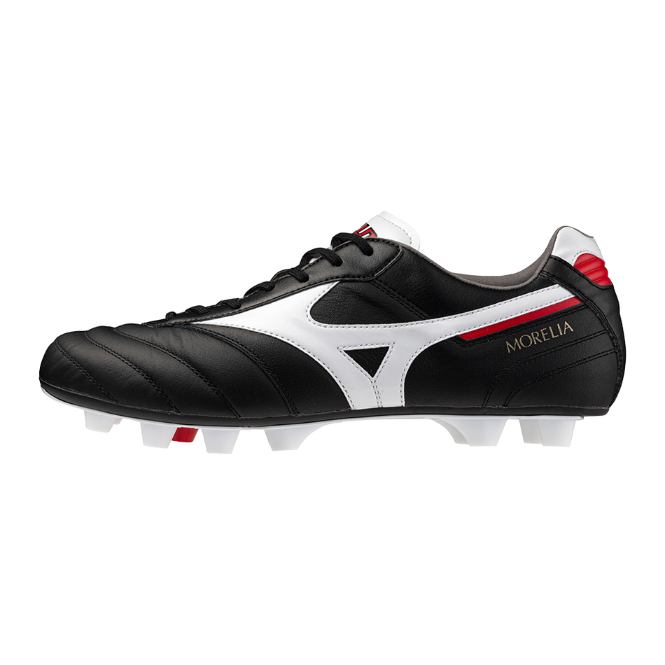 Mizuno Morelia II Elite FG Boots - Black/White/Chinese Red