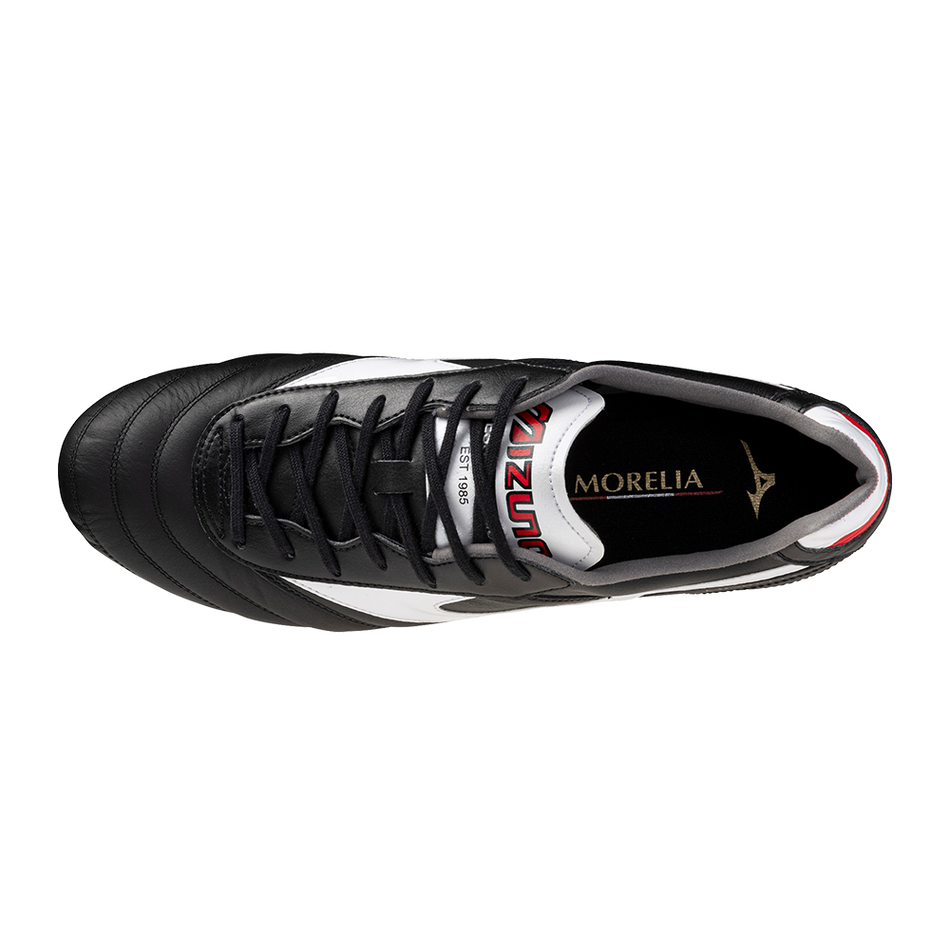 Mizuno Morelia II Elite FG Boots - Black/White/Chinese Red