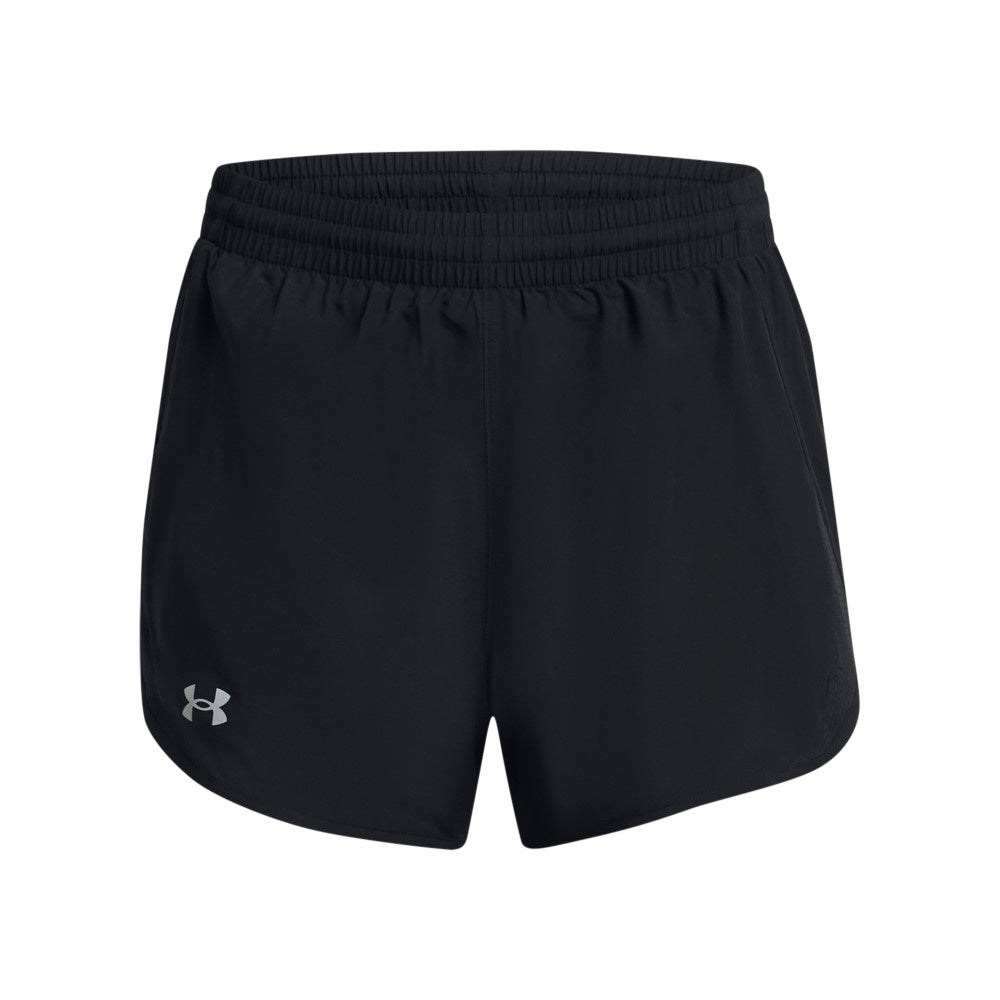 Under Armour Womens Fly By 2 in 1 Shorts - Black/Reflective