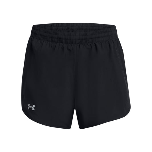 Under Armour Womens Fly By 2 in 1 Shorts - Black/Reflective