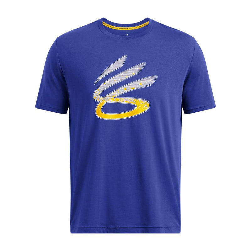 Under Armour Mens Curry Logo Trend Tee-Royal