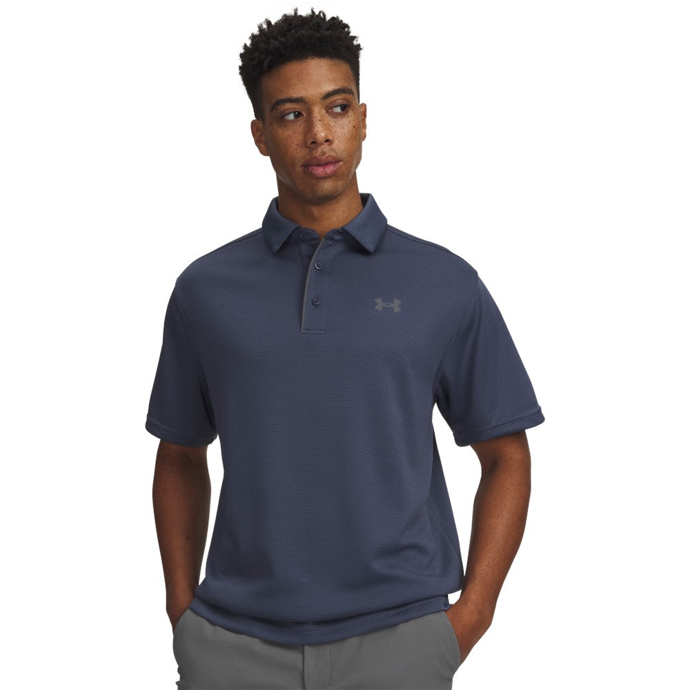 Under Armour Mens Tech Polo - Downpour Gray/Pitch Gray