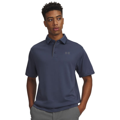 Under Armour Mens Tech Polo - Downpour Gray/Pitch Gray