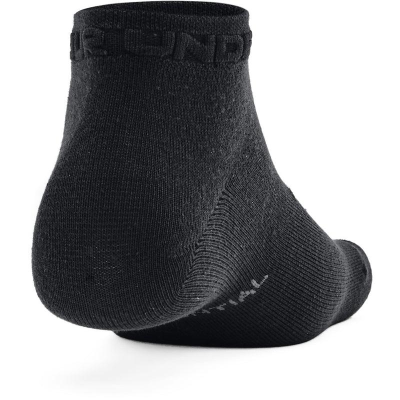 Under Armour Unisex Essential Lightweight Low Cut Socks - Black