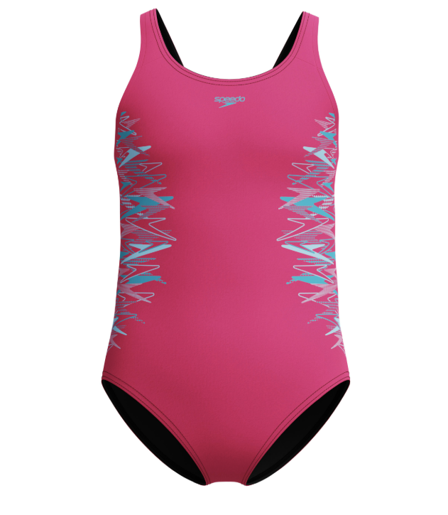 Speedo Girls Placement Muscleback - Pink/Blue