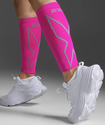 2XU X Compression Calf Sleeves - Magenta/Light Grey