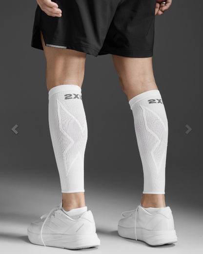 2XU X Compression Calf Sleeves - White/White
