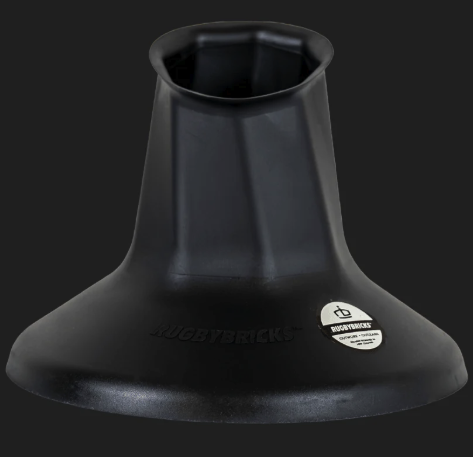 Rugby Bricks Vortex High Cut Kicking Tee - Matte Black
