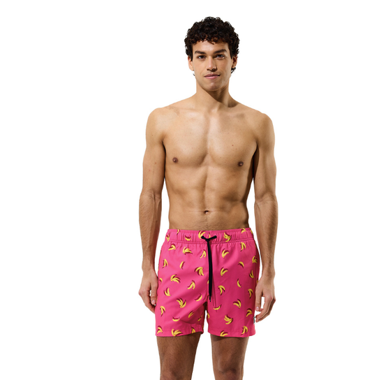 Speedo Mens Redondo Edge Print Volley 16" - Blush Pink/Bananas