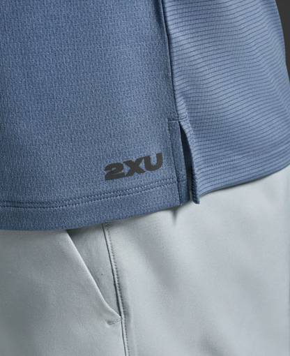2XU Mens Aero Tee - Indigo/Black Reflective