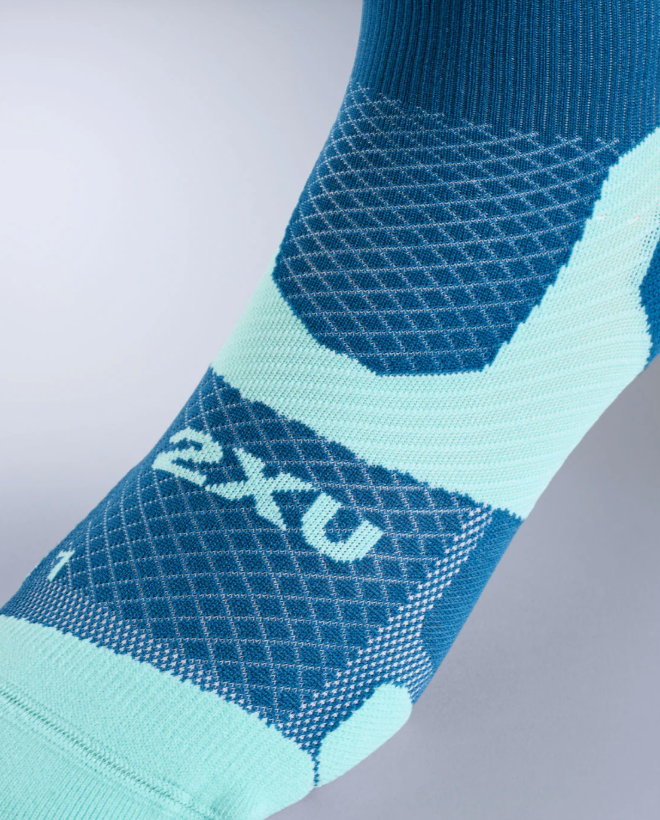 2XU Vectr Light Cushion Crew Socks - Majol/Jelly Mint