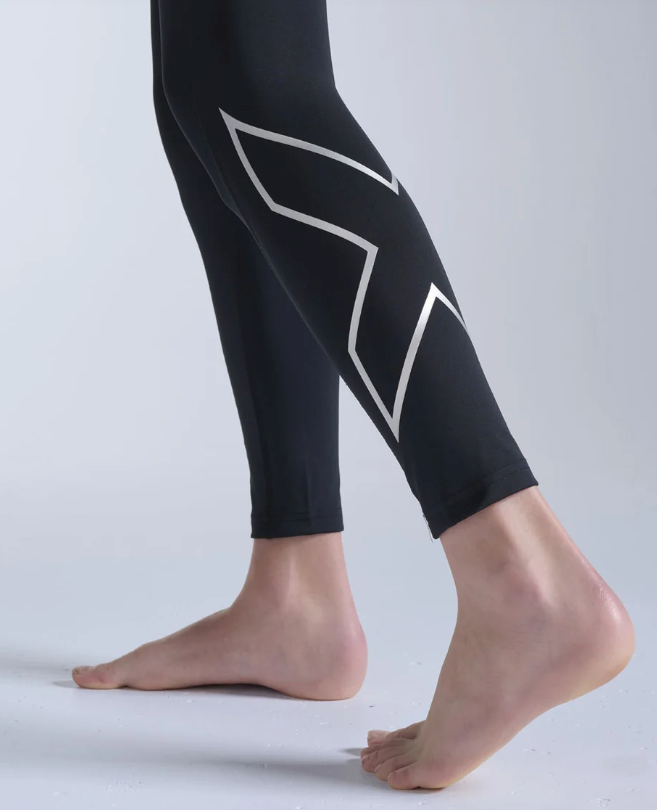 2XU Boys Core Compression Tights - Black/Silver