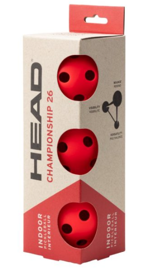Head Championship 26 Indoor Pickleballs - 3 Pack