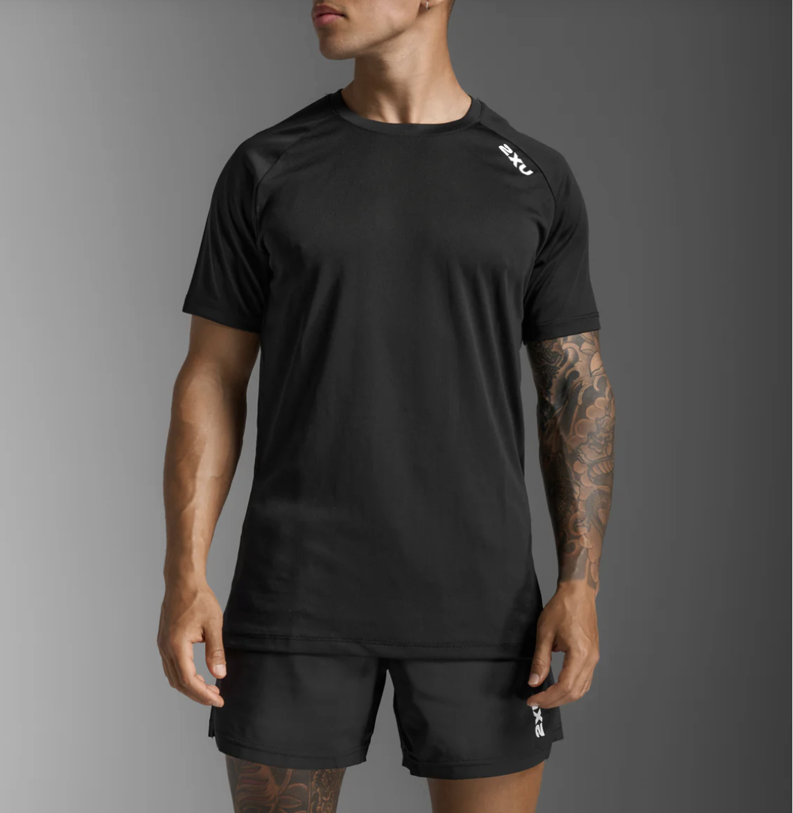 2XU Mens Aspire Tee - Black/White
