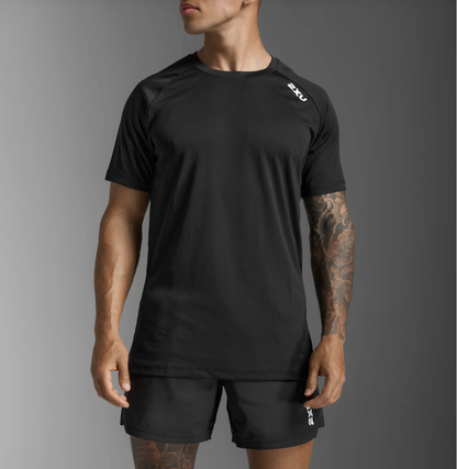 2XU Mens Aspire Tee - Black/White