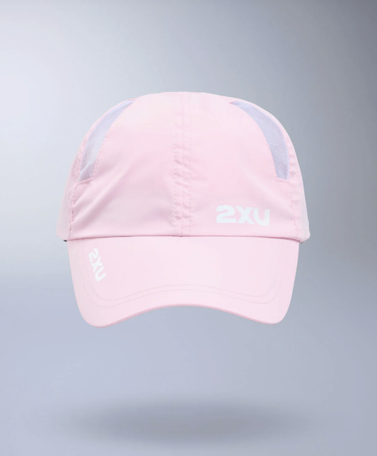 2XU Unisex Run Cap - Pink Frost/White