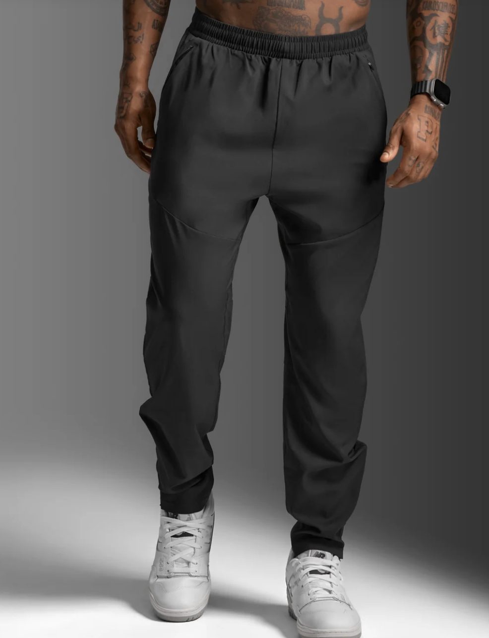 2XU Mens Aero Woven Jogger - Black/Silver Reflective