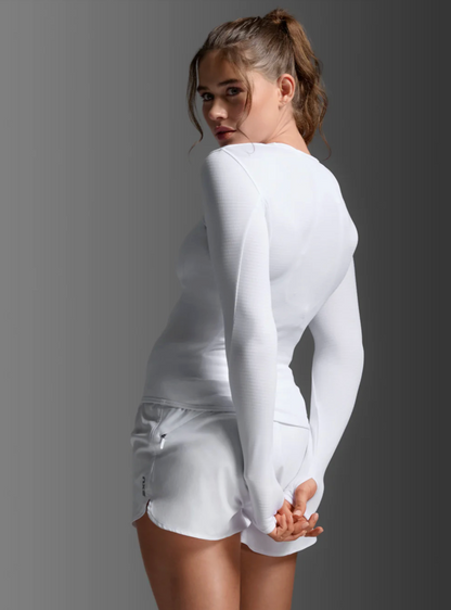 2XU Womens Ignition Grid Base Layer - White/Silver Reflective