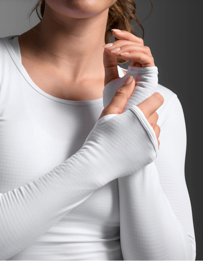 2XU Womens Ignition Grid Base Layer - White/Silver Reflective