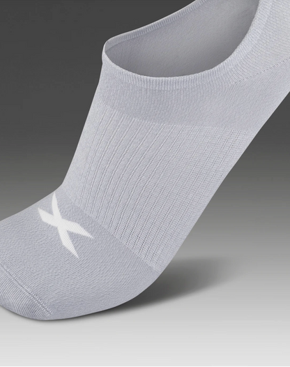 2XU Invisible Socks 3 Pack - Black/White/Grey