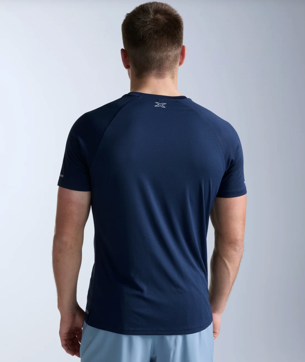 2XU Mens Aero Tee - Midnight/Silver Reflective