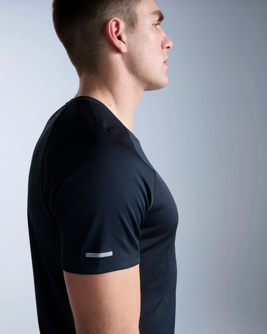 2XU Mens Aero  Tee - Black/Silver Reflective