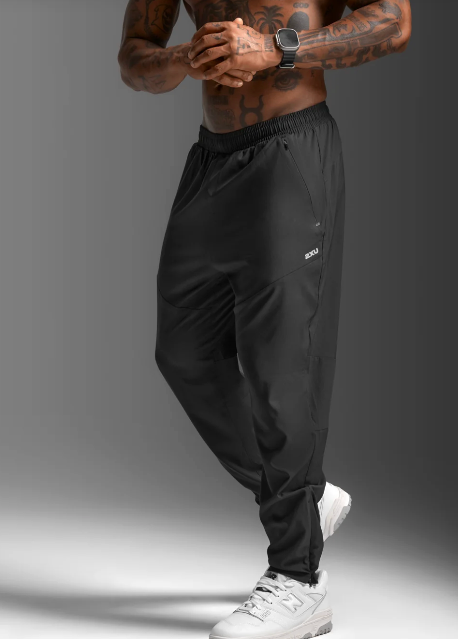 2XU Mens Aero Woven Jogger - Black/Silver Reflective