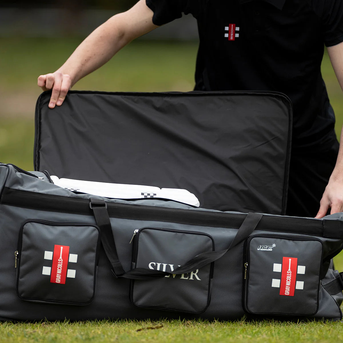 Gray Nicolls Silver Cricket Wheel Bag