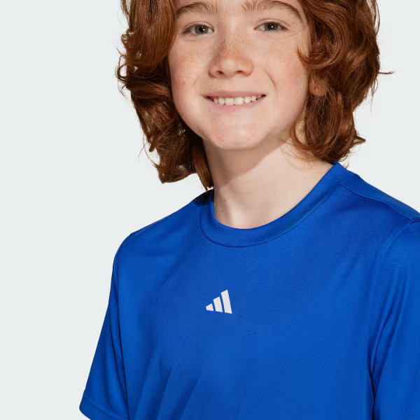 Adidas Kids  Training Essentials Tee- Royal Blue/White