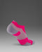 2XU Light Cushion No Show Socks - Magenta/Light Grey