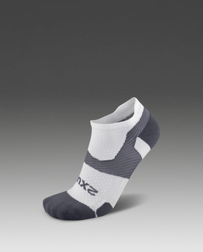 2XU Vectr Light Cushion No Show Socks - White/Grey