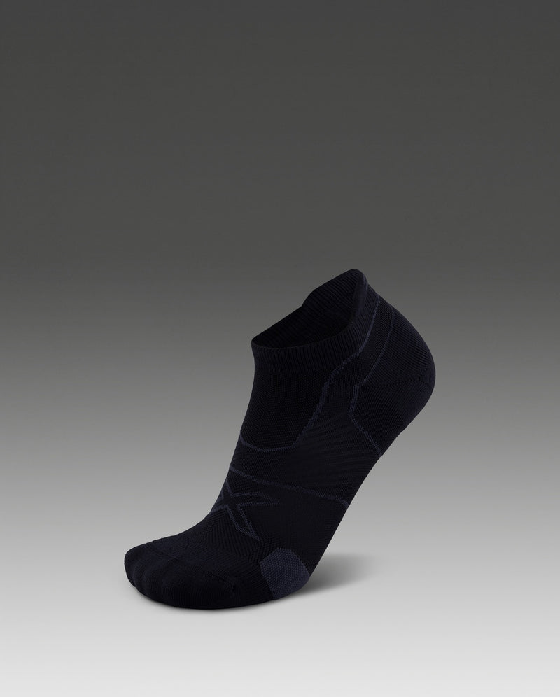 2XU Vectr Cushion No Show Socks - Black/Titanium