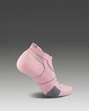 2XU Vectr Cushion No Show Socks - Dusty Pink/Grey