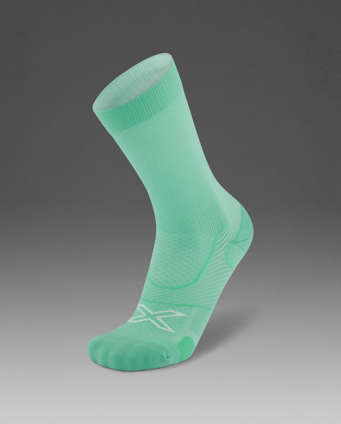 2XU Vectr Cushion Crew Socks - Mint/Dark Moss
