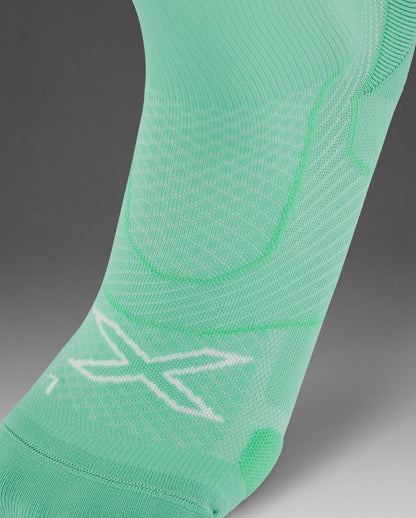 2XU Vectr Cushion Crew Socks - Mint/Dark Moss