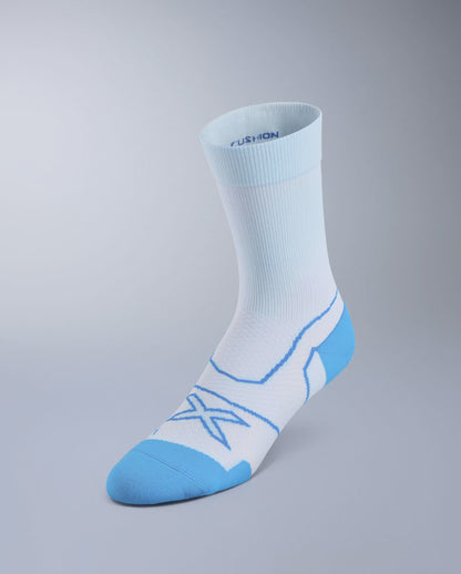 2XU Vectr Cushion Crew Socks - Moonstone/Silver Blue