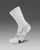 2XU Vectr Cushion Crew Socks - White/Grey