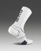 2XU Vectr Cushion Crew Socks - White/Grey