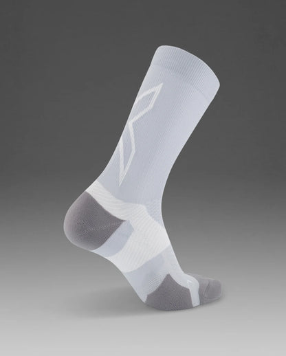 2XU Vectr Light Cushion Crew Socks - Harbor Mist/White