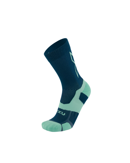 2XU Vectr Light Cushion Crew Socks - Majol/Jelly Mint