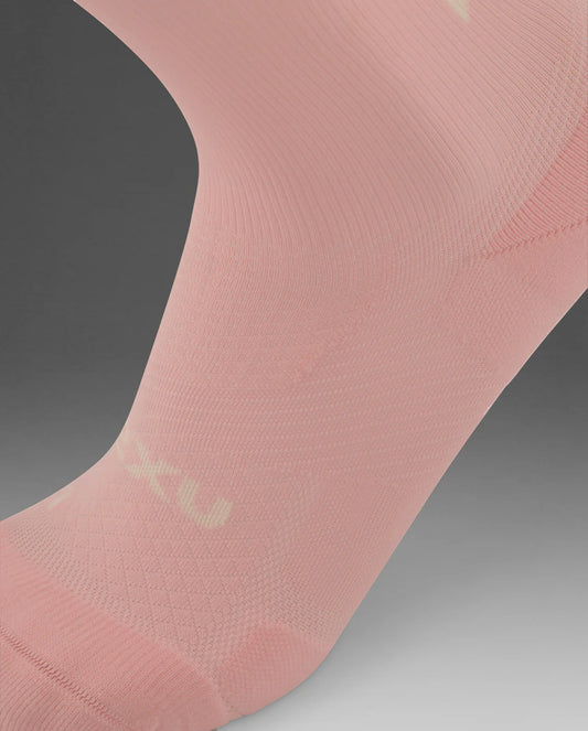 2XU Vectr Light Cushion Crew Socks - Pink Frost/White