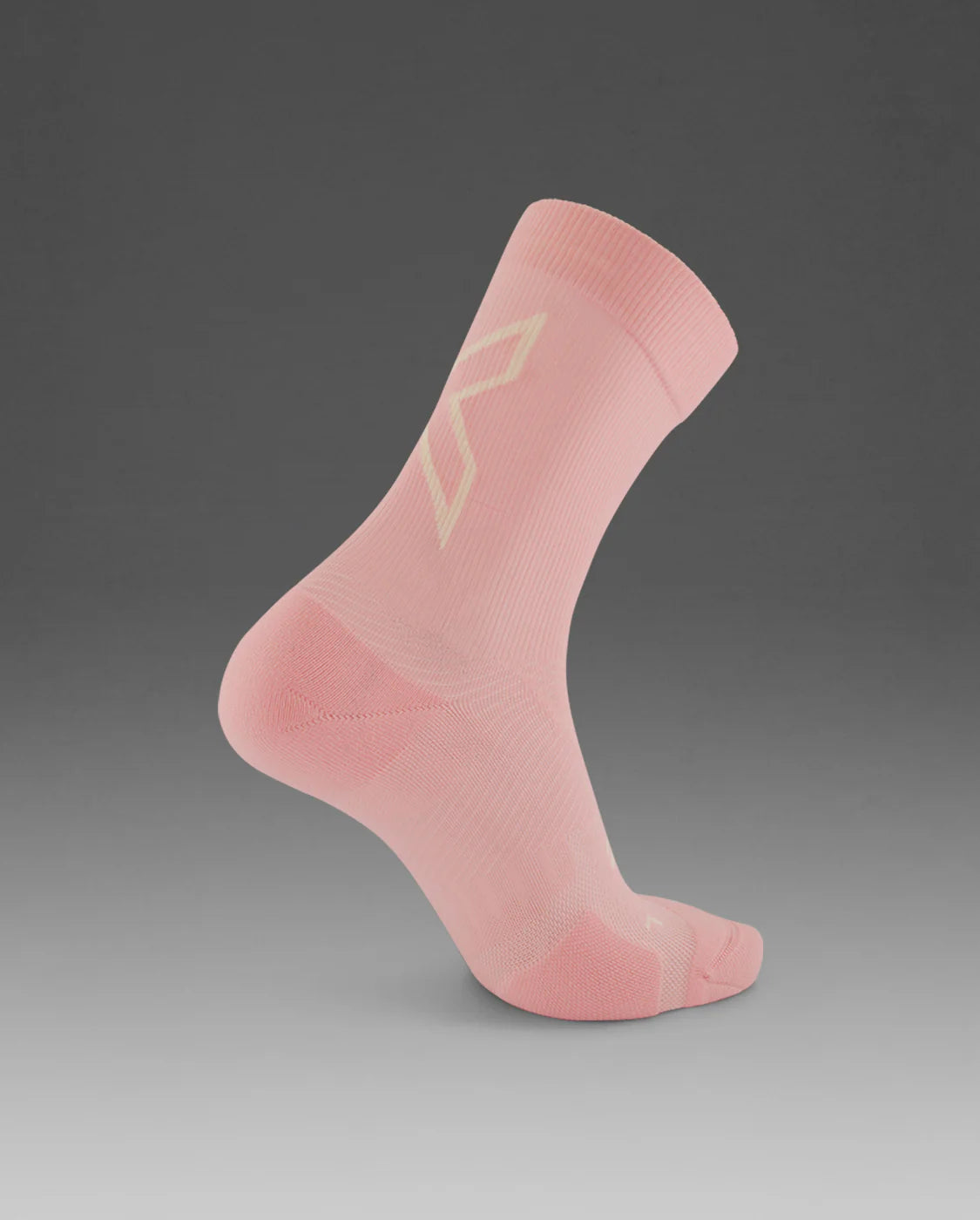 2XU Vectr Light Cushion Crew Socks - Pink Frost/White