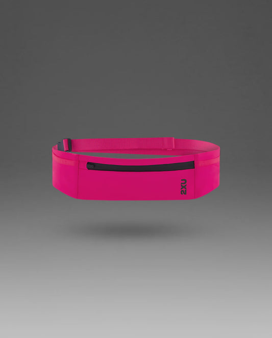 2XU Run Belt - Fuschia/Black Reflective