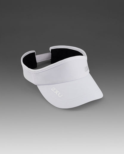2XU Unisex Run Visor - White/White