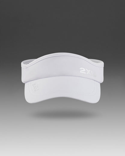 2XU Unisex Run Visor - White/White