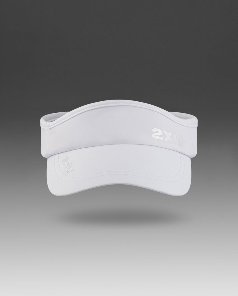 2XU Unisex Run Visor - White/White