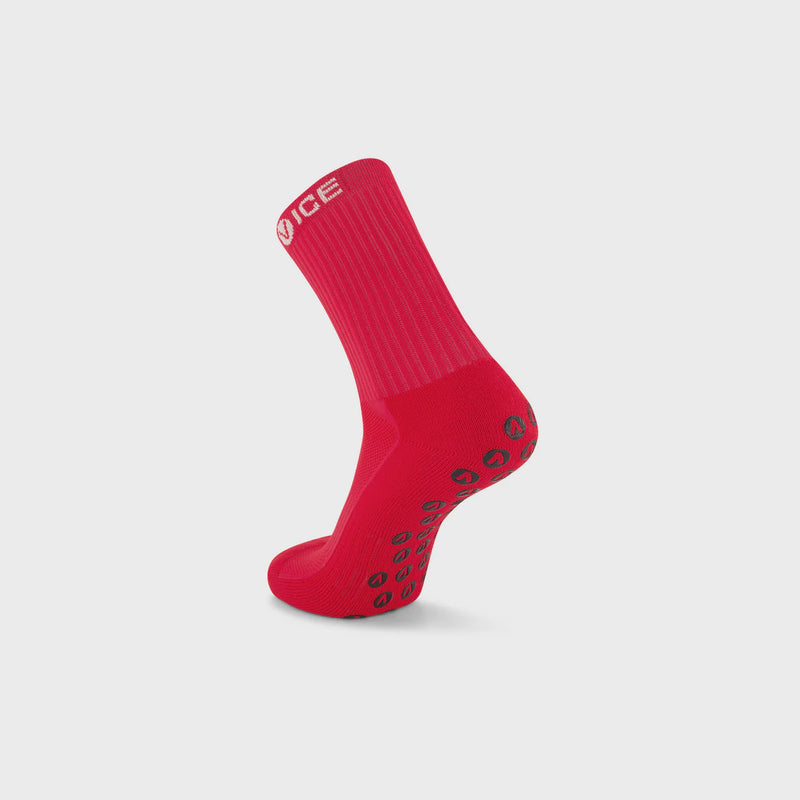 Vice Sport Grip Socks - Red Crew