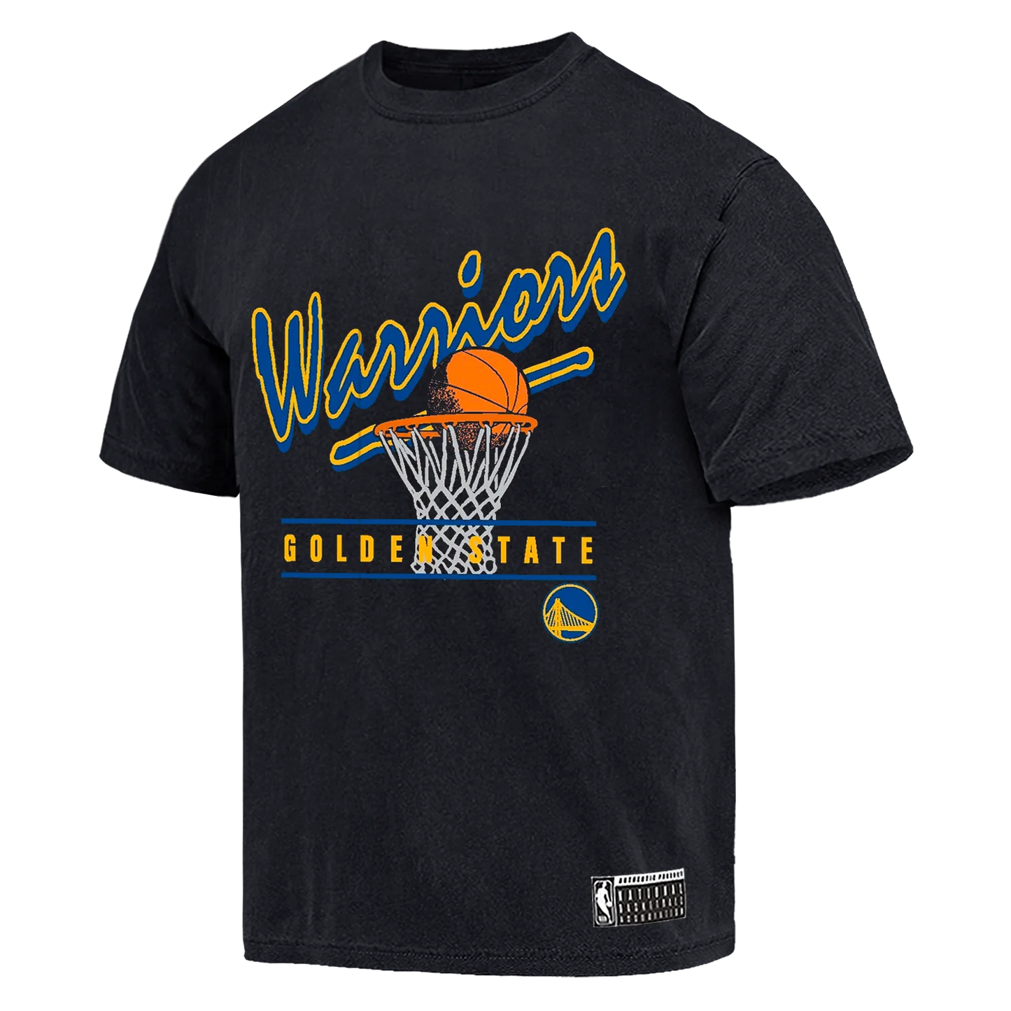 NBA Essentials Mens Golden State Warriors Hamilton Vintage Tee - Black